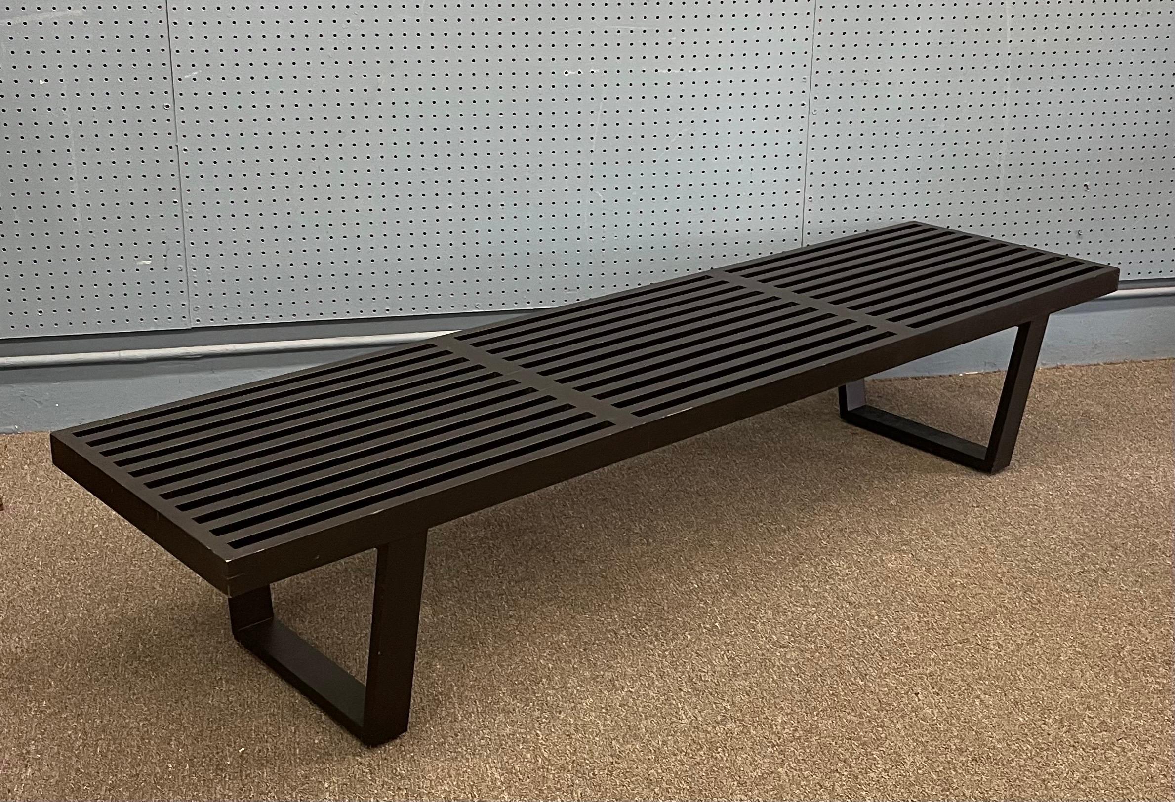 Ebonized Mcm Large Platform Slat Bench or Coffee Table by George Nelson for Herman Miller
