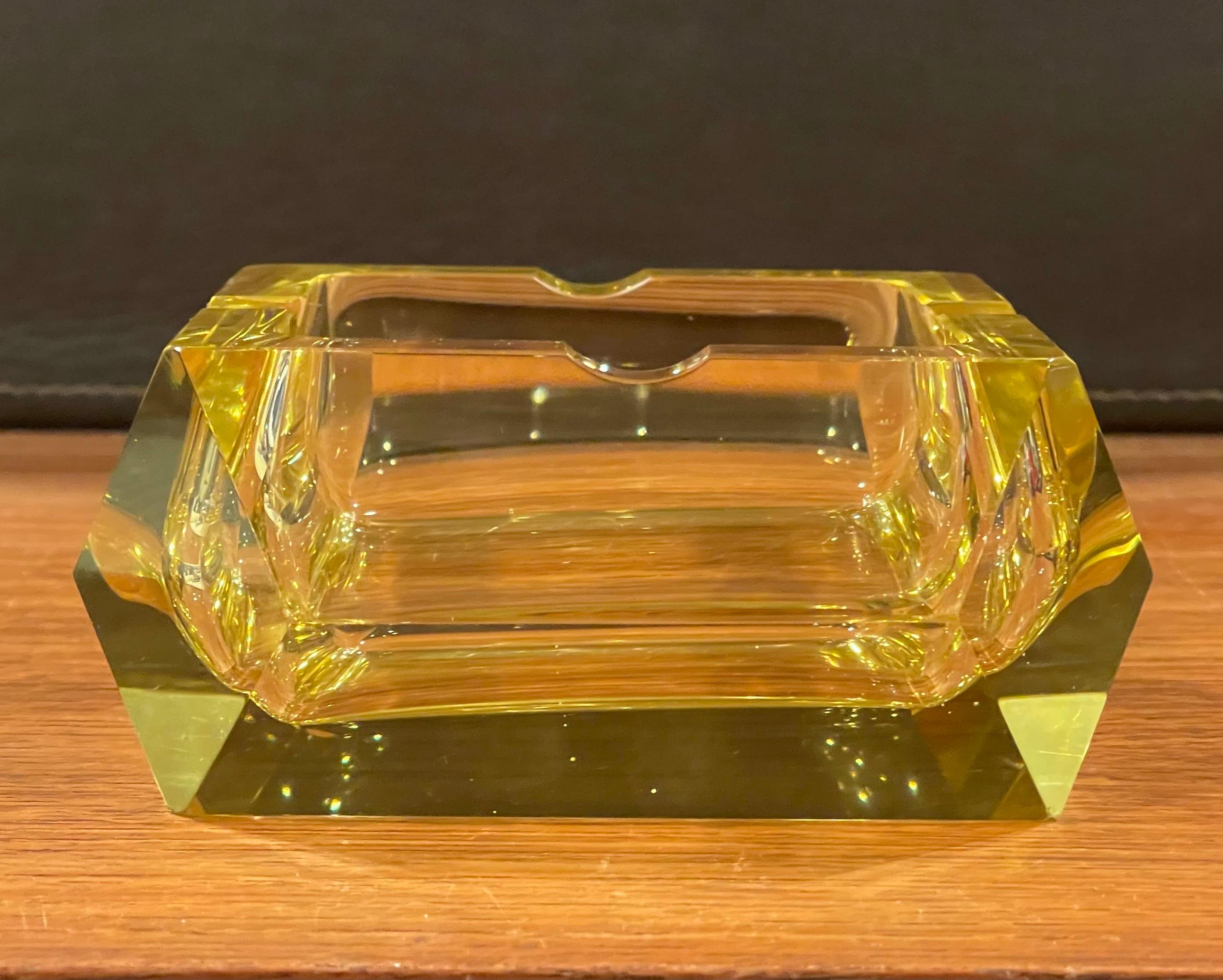 large glass cigar ashtray