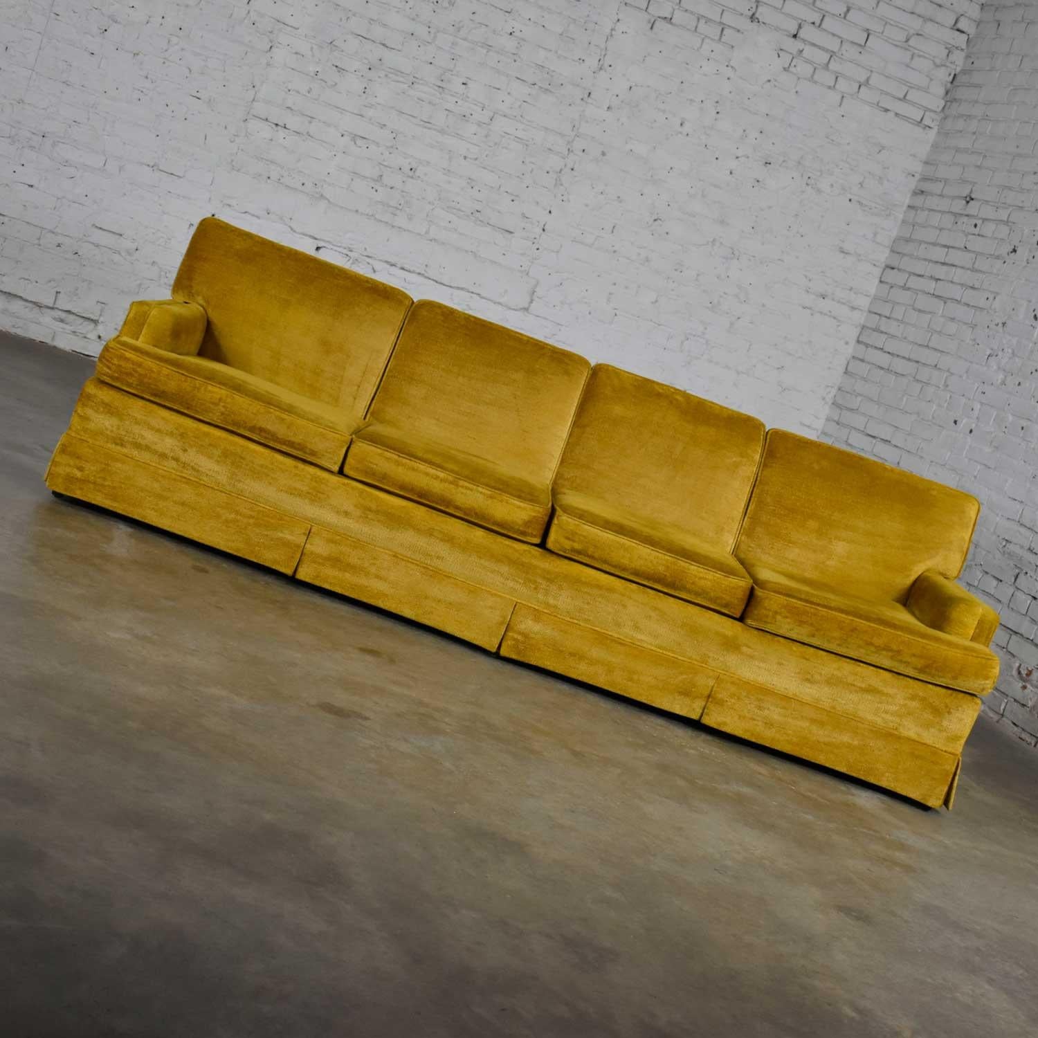 gold velvet couch