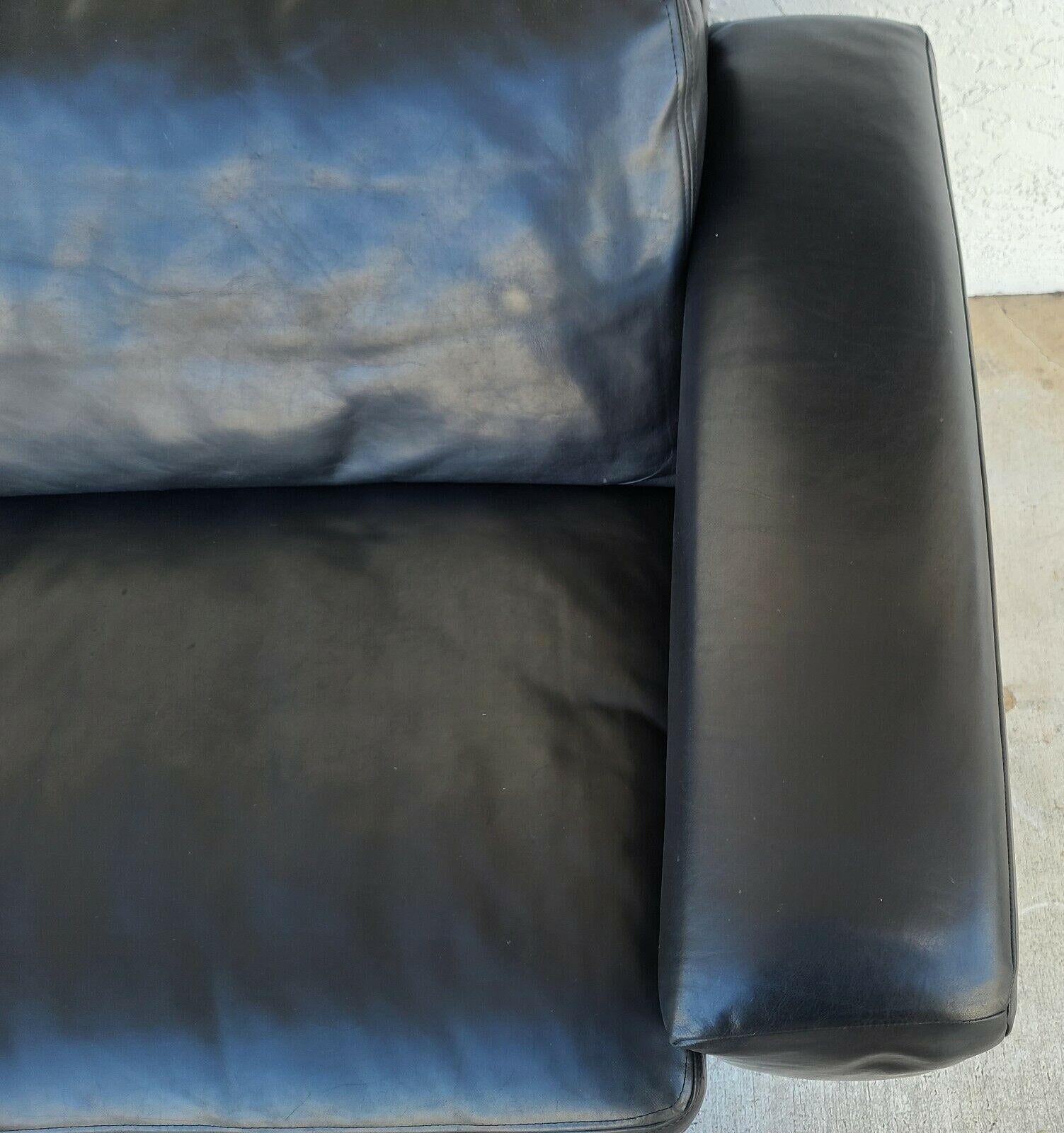 MCM Leather Black Sofa by Koinor Germany 3