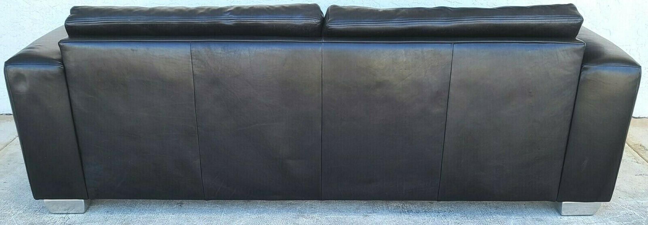 MCM Leather Black Sofa by Koinor Germany 4