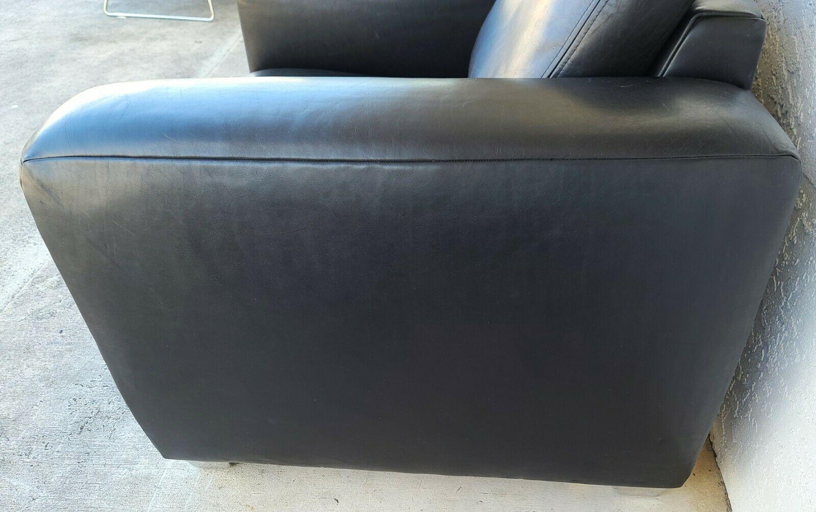 MCM Leather Lounge Chair by KOINOR Germany In Good Condition For Sale In Lake Worth, FL