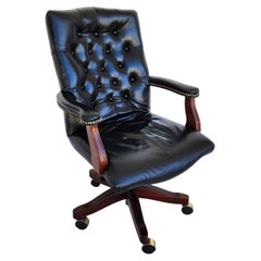 MCM Leather Office Chair Vintage by GUNLOCKE