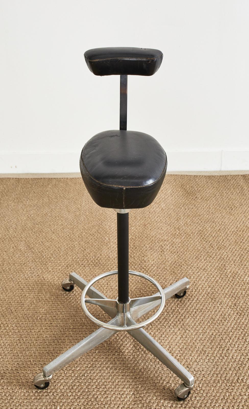 Silla MCM Leather Perch de George Nelson para Herman Miller en venta 8