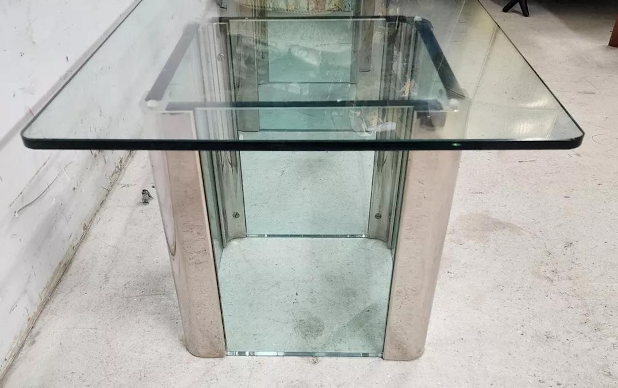 MCM Leon Rosen Cocktail Tables Chrome Waterfall en vente 4