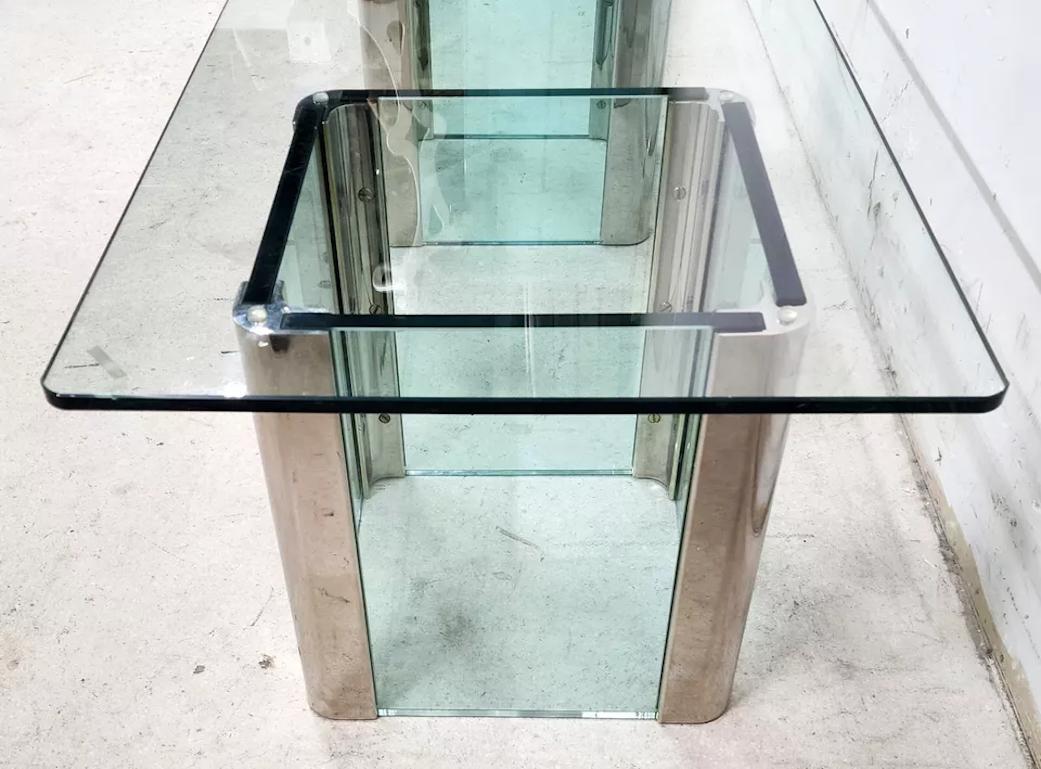 MCM Leon Rosen Cocktail Tables Chrome Waterfall en vente 5