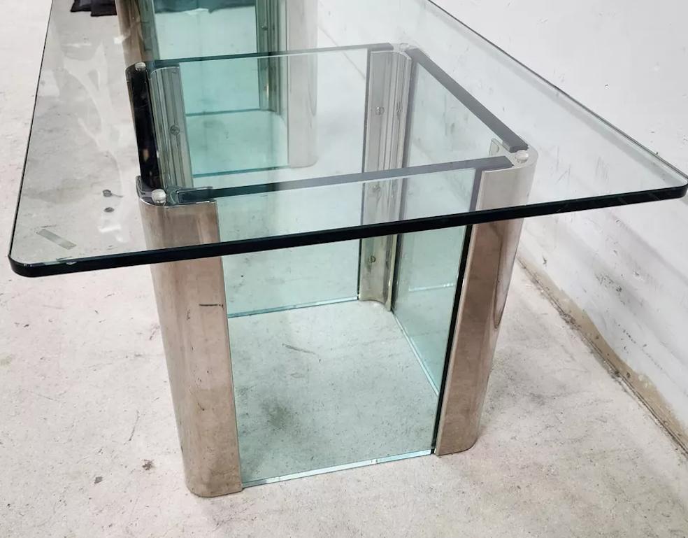 MCM Leon Rosen Cocktail Tables Chrome Waterfall en vente 3