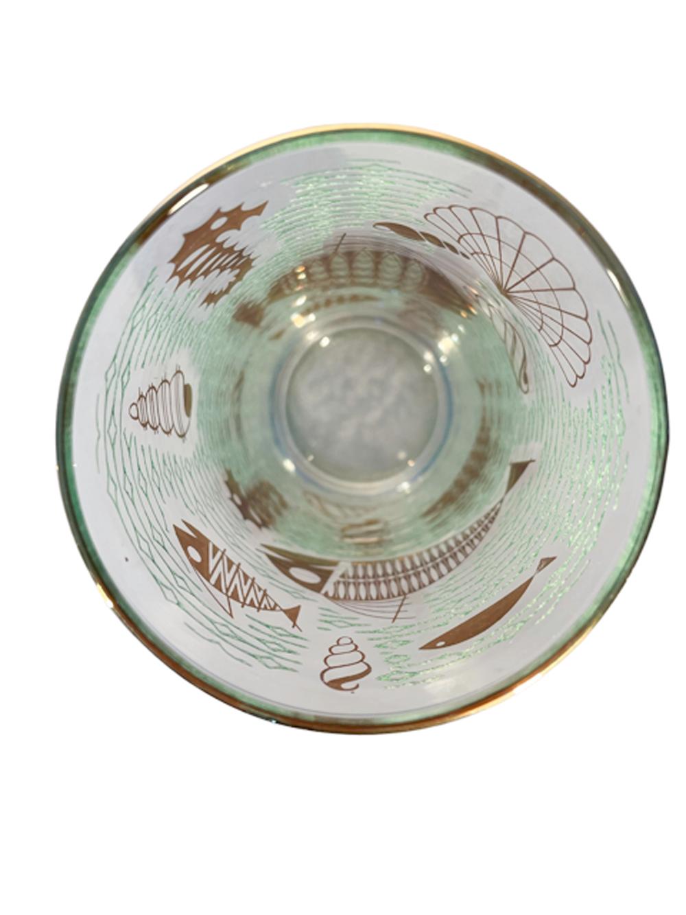 MCM Libbey-Glaswaren mit Trinkgläsern im „Marine-Leben“-Muster (amerikanisch) im Angebot