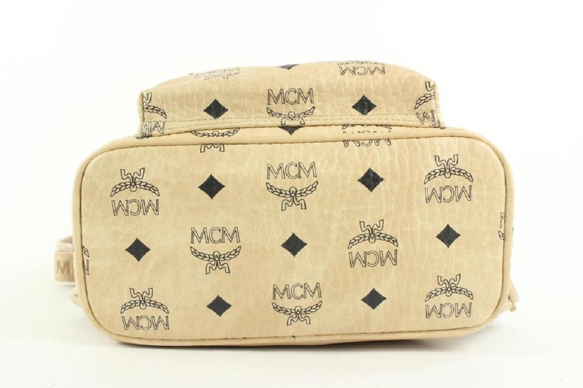 MCM Light Beige Monogram Visetos Side Stud Mini Stark 76mcm426 For Sale 2