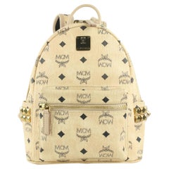 MCM Light Beige Monogram Visetos Side Stud Mini Stark 76mcm426