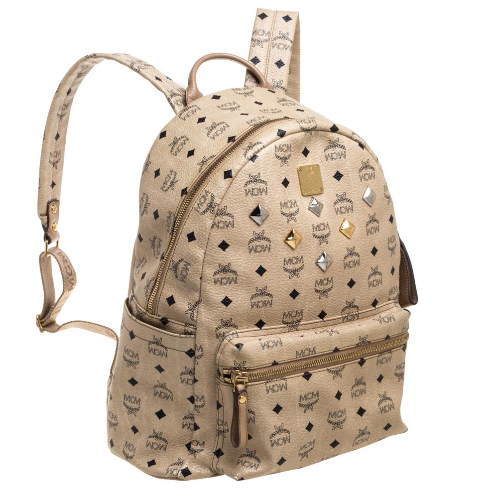 mcm beige backpack