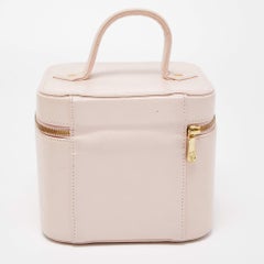 MCM Light Pink Leather Vanity Case Bag