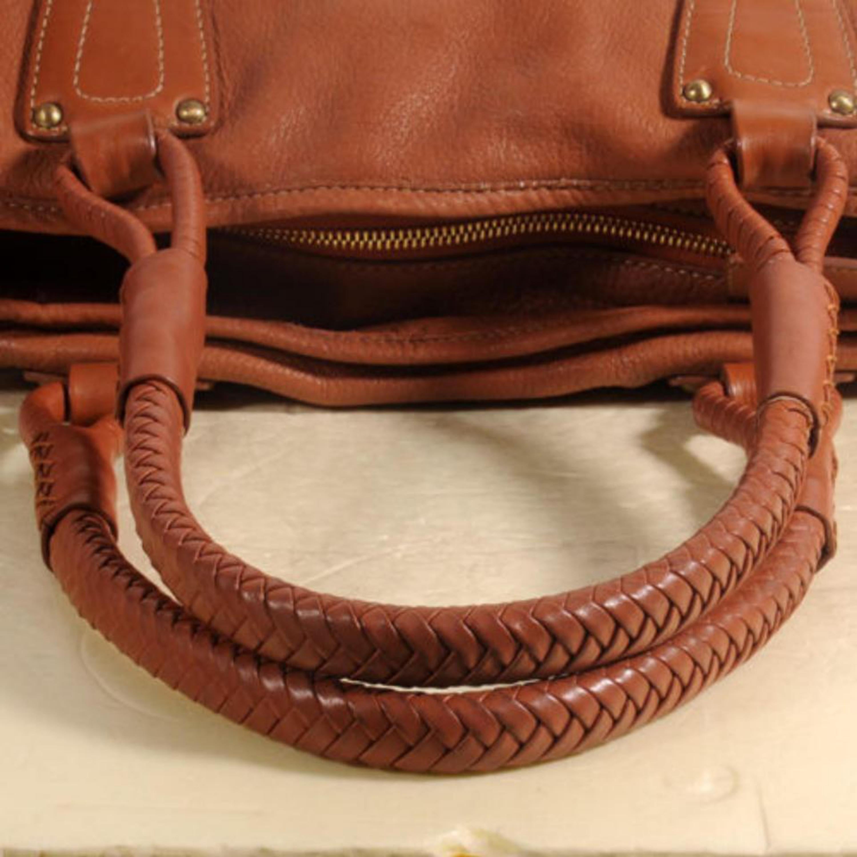 Women's MCM Lion Logo Shopper 869658 Brown Leather Shoulder Bag For Sale