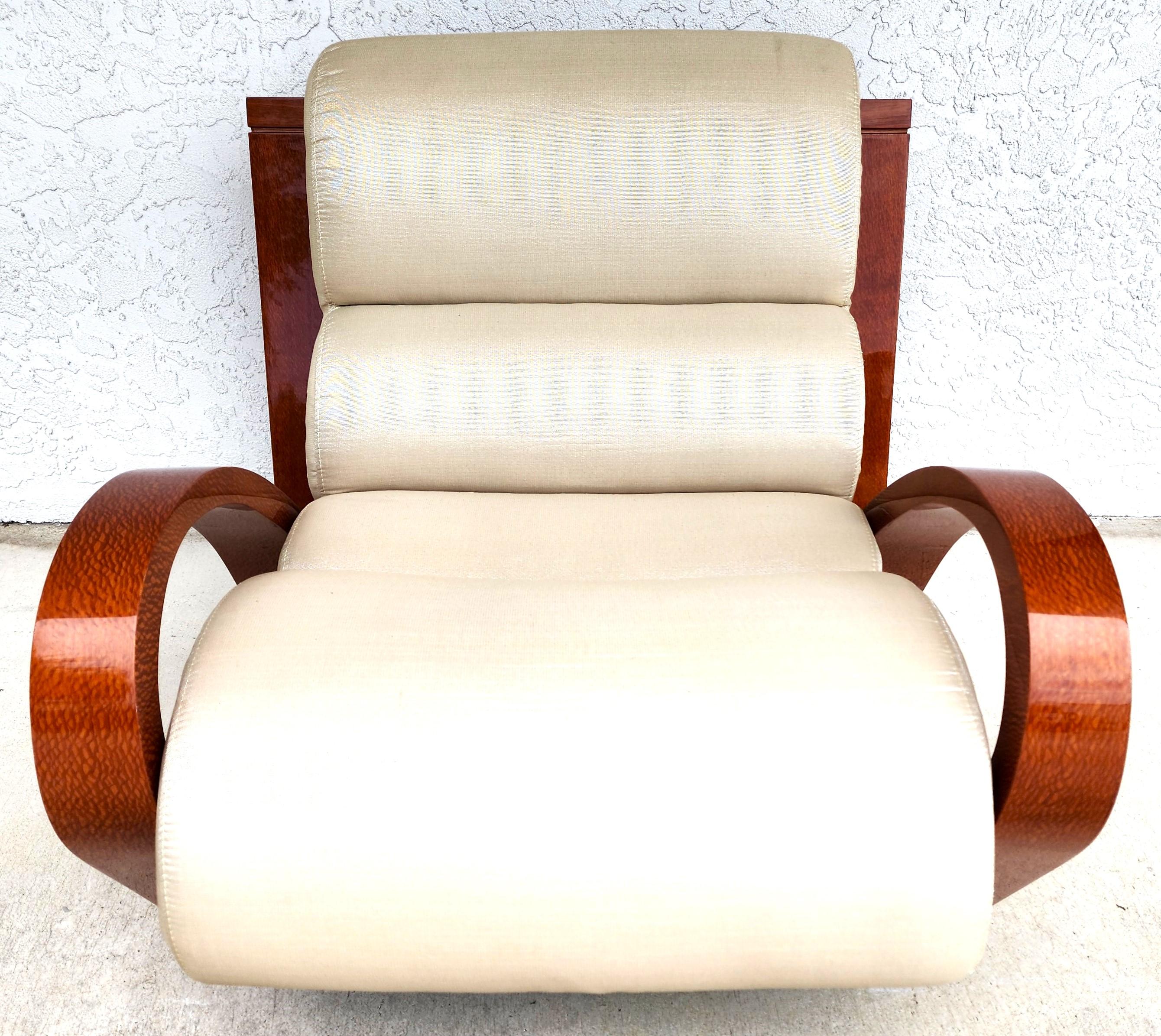 For FULL item description click on CONTINUE READING at the bottom of this page.

Offering One Of Our Recent Palm Beach Estate Fine Furniture Acquisitions Of A
Lounge Chair in the style of Enrique Garcel Jaime Perszek 

Approximate Measurements in