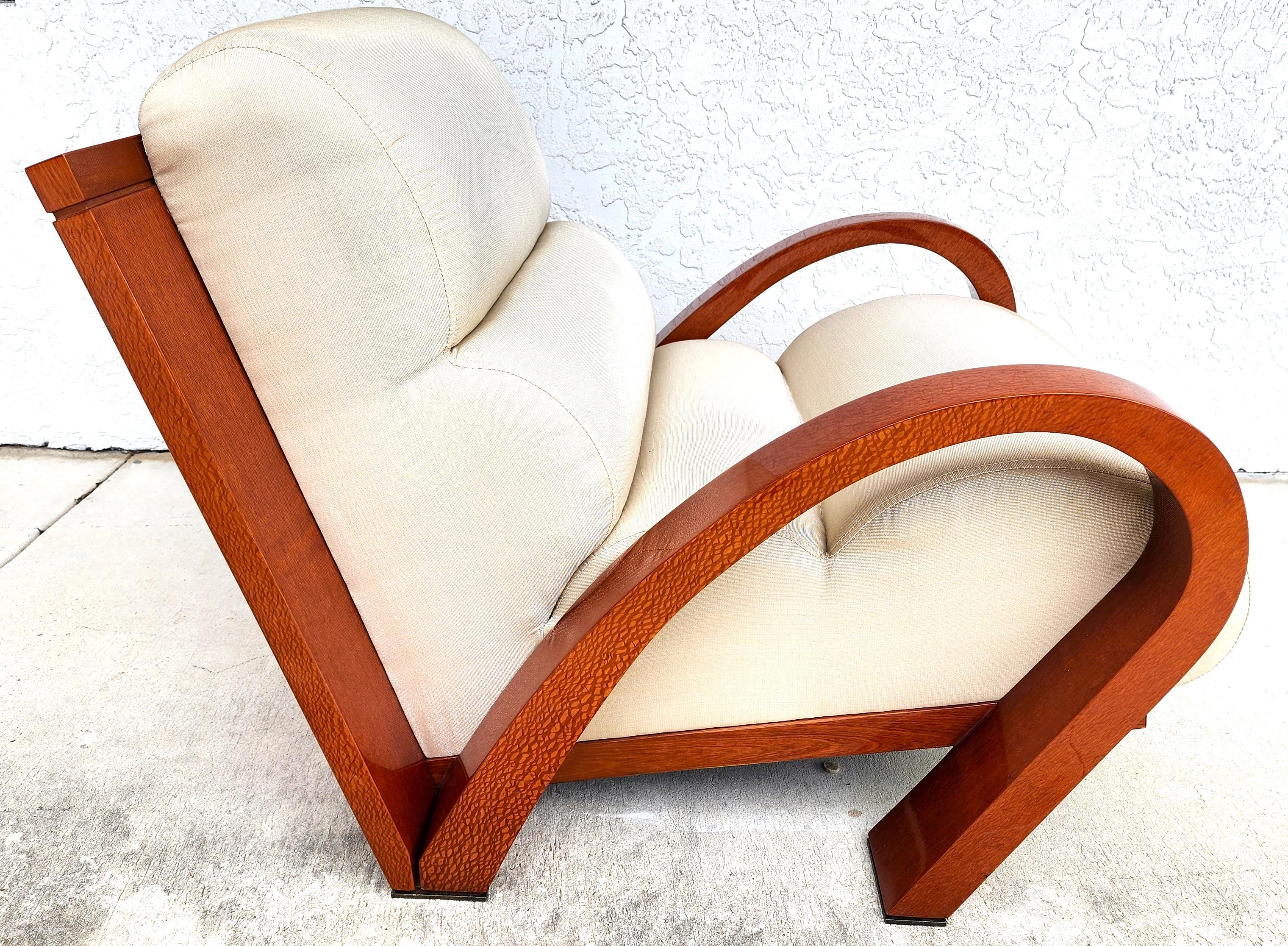 Art Deco MCM Lounge Chair Enrique Garcel Jaime Perszek For Sale