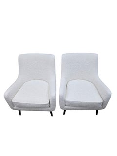 MCM Lounge Chairs Attributed to Charles Ramos, Newly Reupholstered - Pair