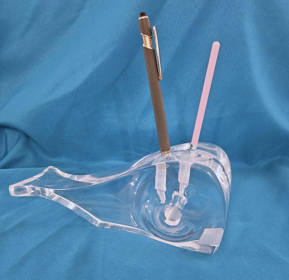 Scultura funzionale di MCM in lucite per scrivania o vanità di Ritts in vendita 3