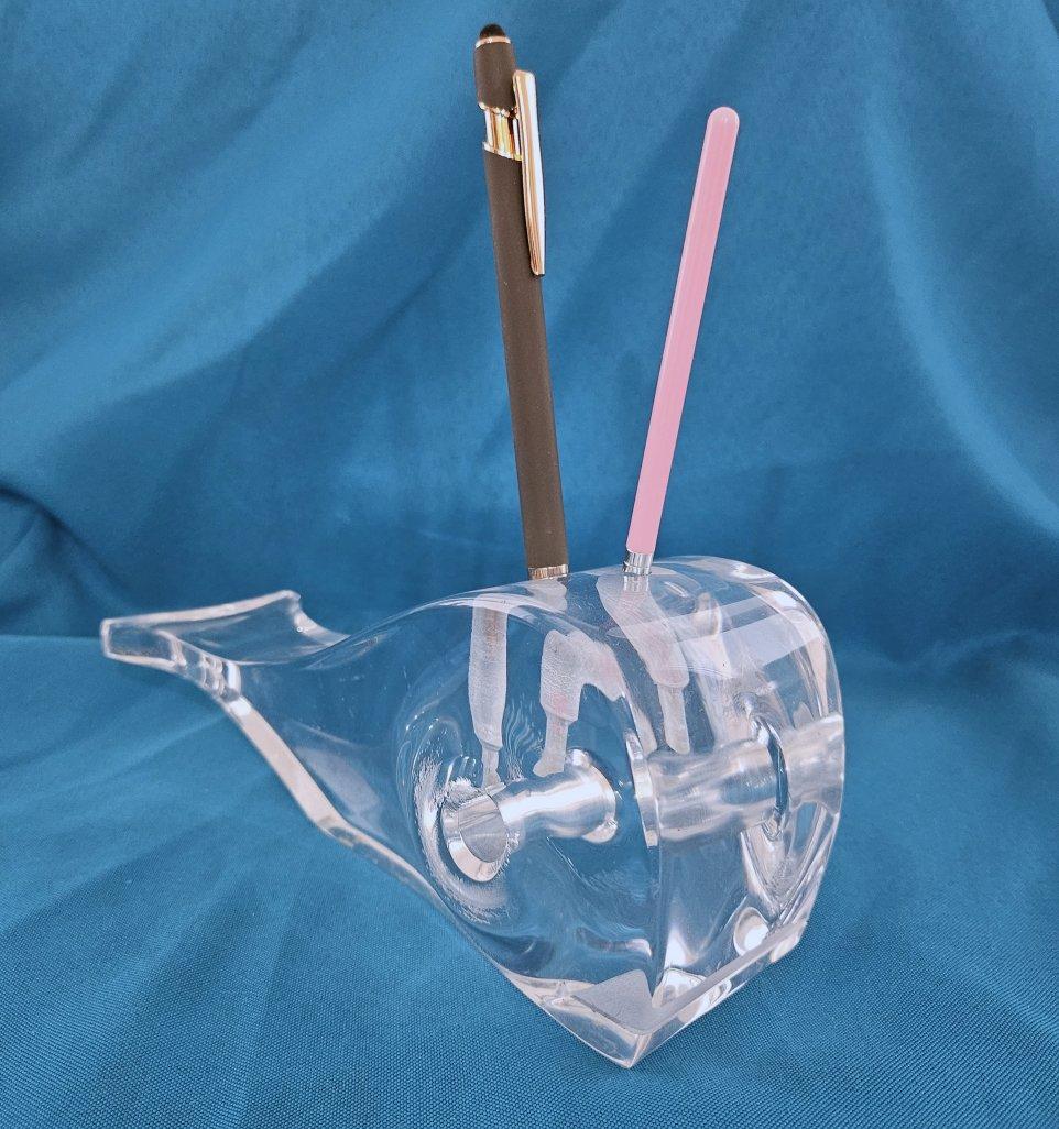 Scultura funzionale di MCM in lucite per scrivania o vanità di Ritts in vendita 4