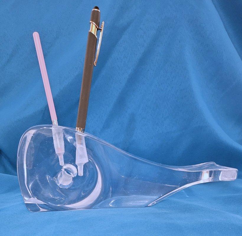 Scultura funzionale di MCM in lucite per scrivania o vanità di Ritts in vendita 5