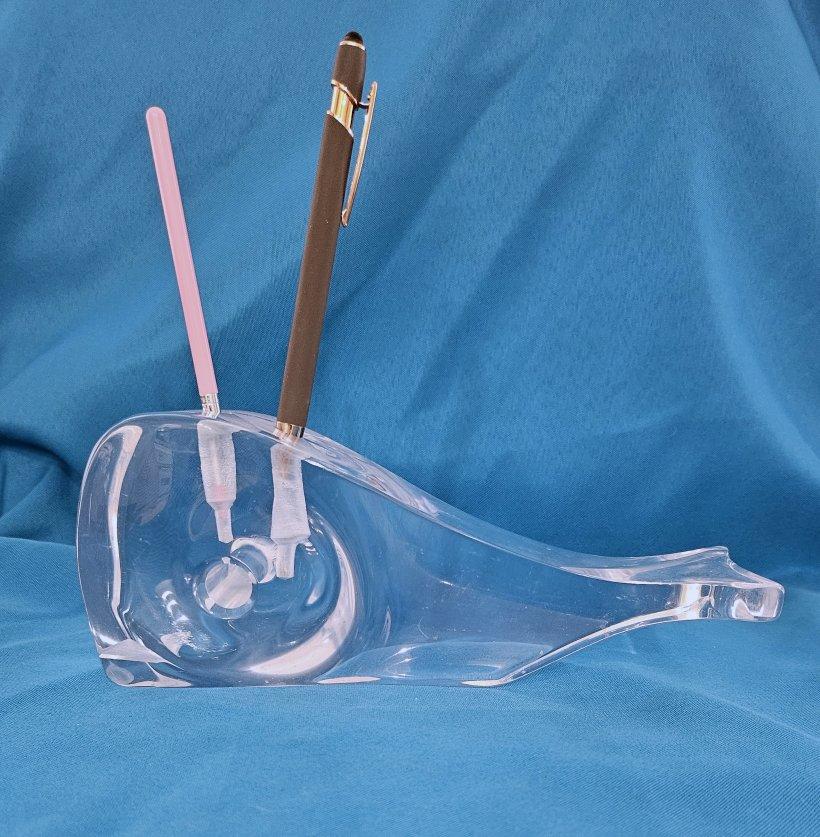 Scultura funzionale di MCM in lucite per scrivania o vanità di Ritts in vendita 6
