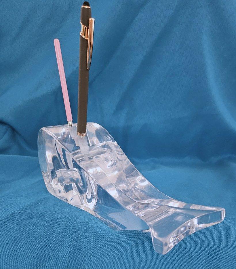 Americano Scultura funzionale di MCM in lucite per scrivania o vanità di Ritts in vendita