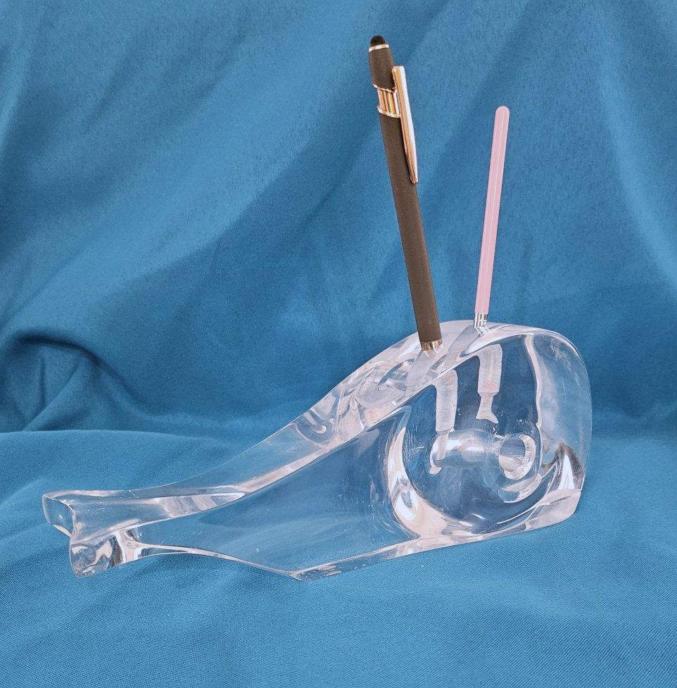 XX secolo Scultura funzionale di MCM in lucite per scrivania o vanità di Ritts in vendita