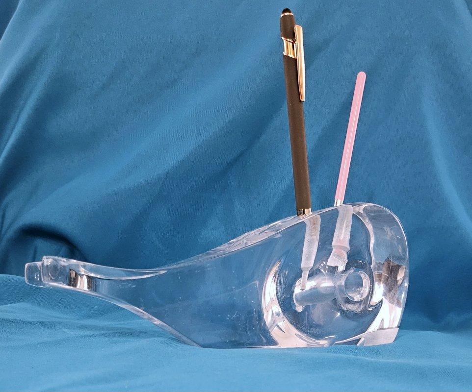 Scultura funzionale di MCM in lucite per scrivania o vanità di Ritts in vendita 1