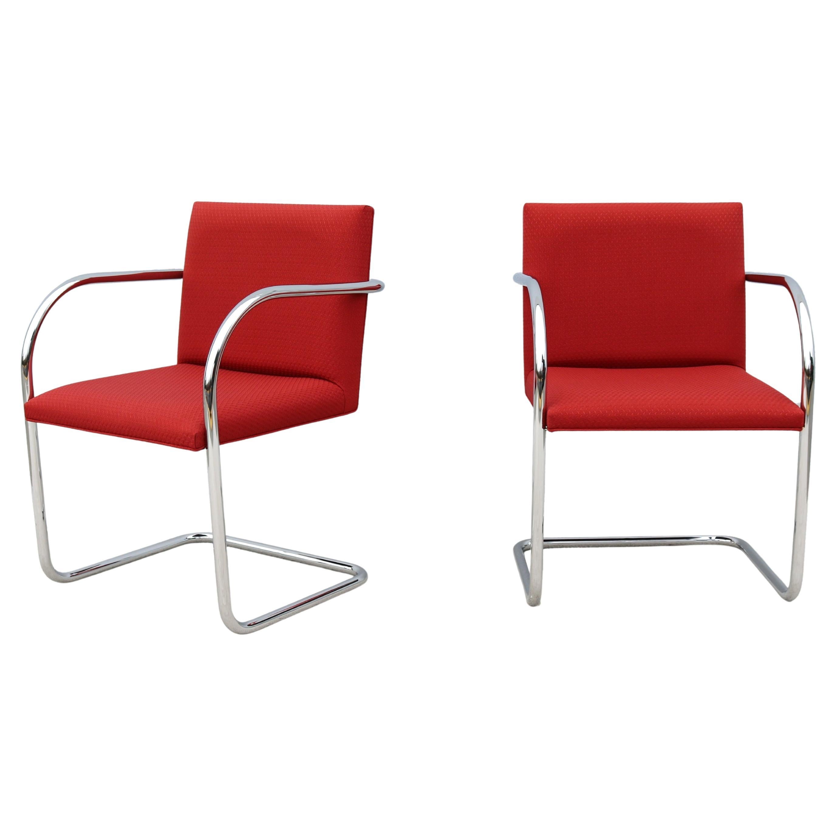 MCM Ludwig Mies van der Rohe Brno Tubular Style Chairs by Gordon, a Pair im Angebot