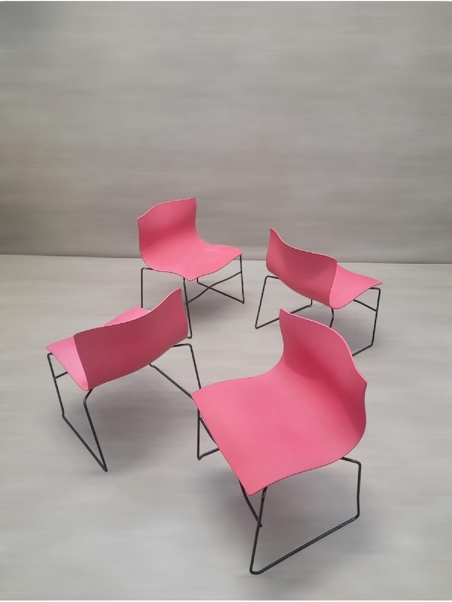 MCM Massimo & Lella Vignelli für Knoll Internat Handtaschentuchstühle - 4er-Set im Zustand „Gut“ im Angebot in Chicago, IL