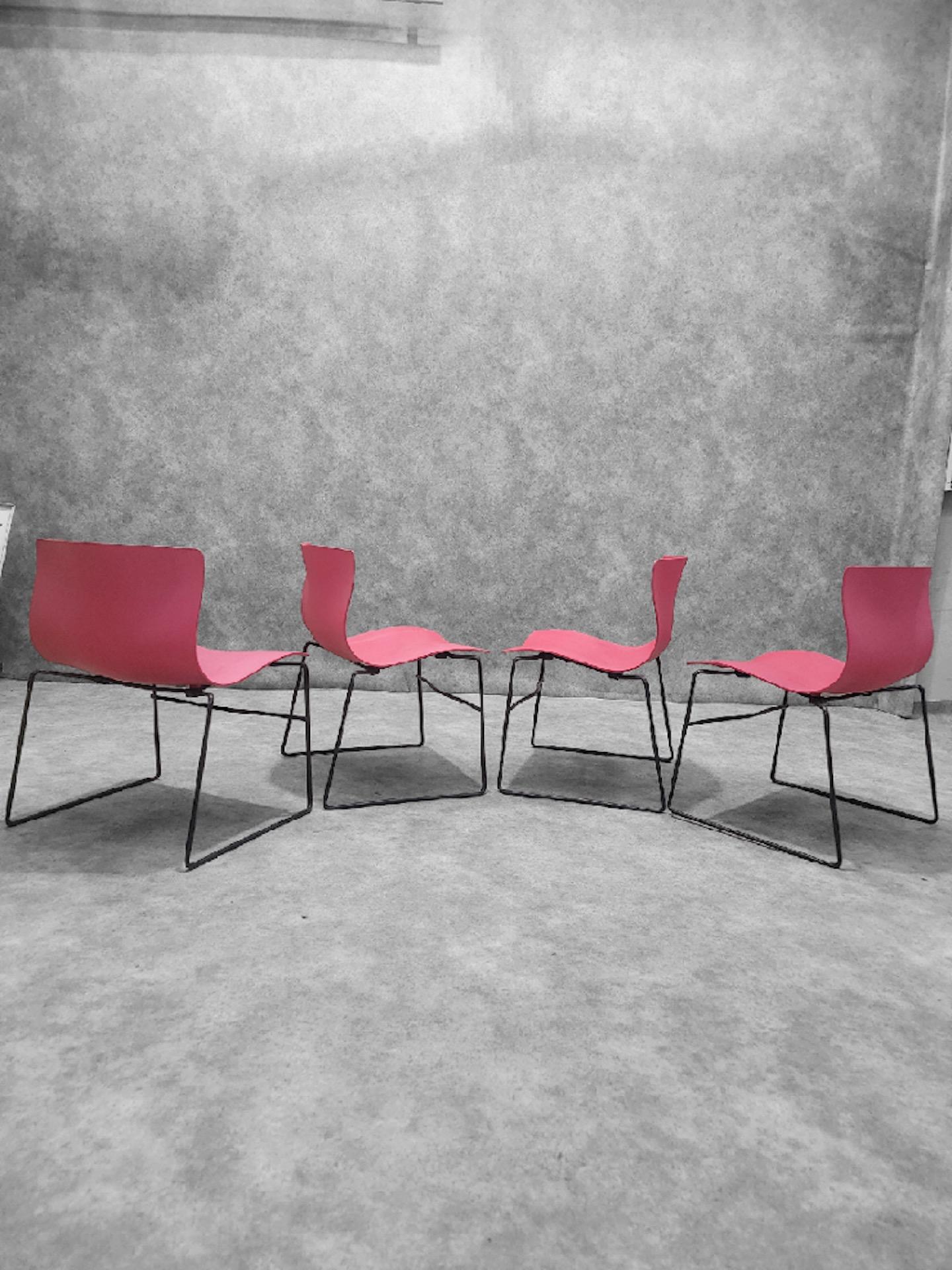 MCM Massimo & Lella Vignelli für Knoll Internat Handtaschentuchstühle - 4er-Set im Angebot 1