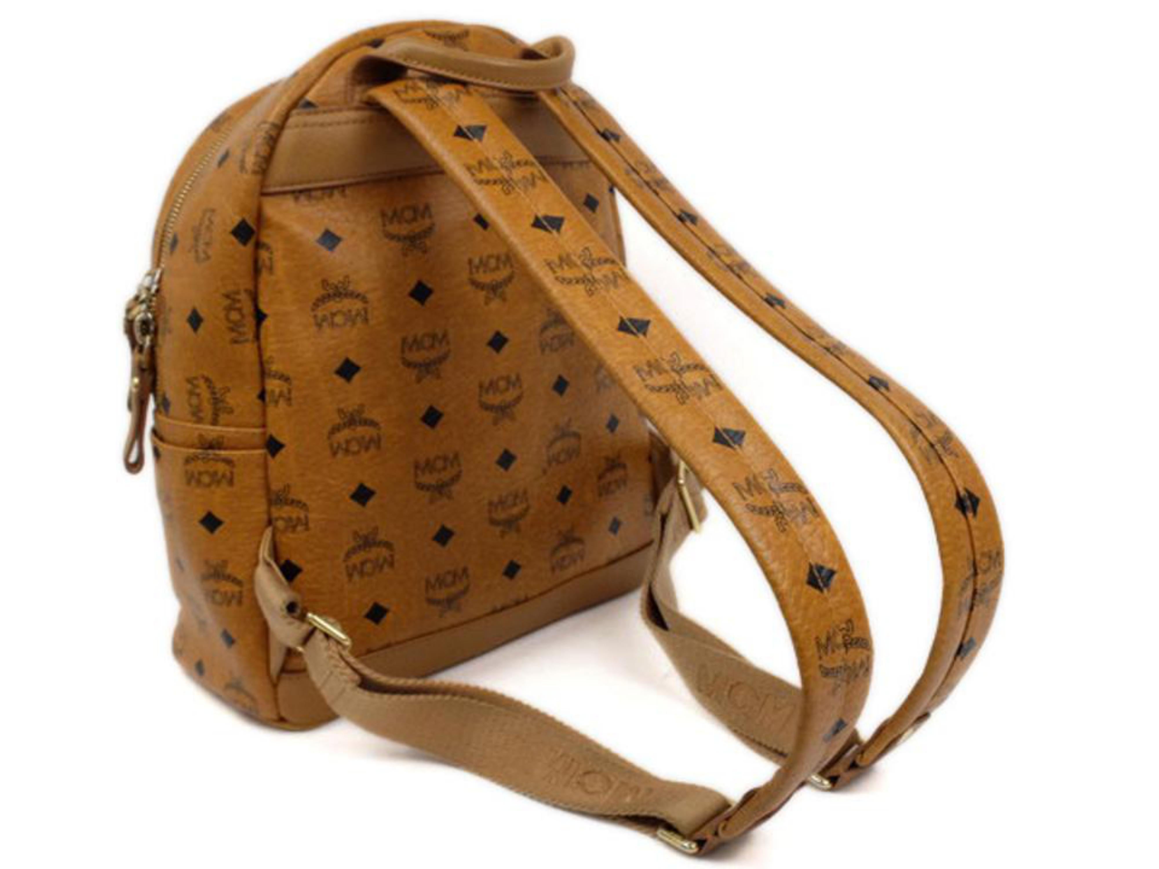 MCM Mc Mini-219718 Brown Leather Backpack 6