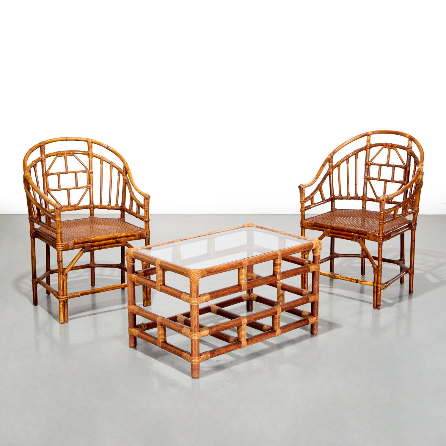 Ensemble de salon en bambou Brighton Pavilion de MCM, Billy Baldwin Provenance en vente 2