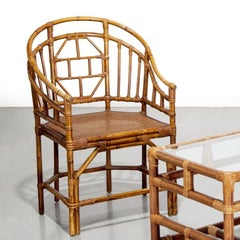 MCM McGuire Style Brighton Pavilion Bamboo Lounge Set, Billy Baldwin Provenance