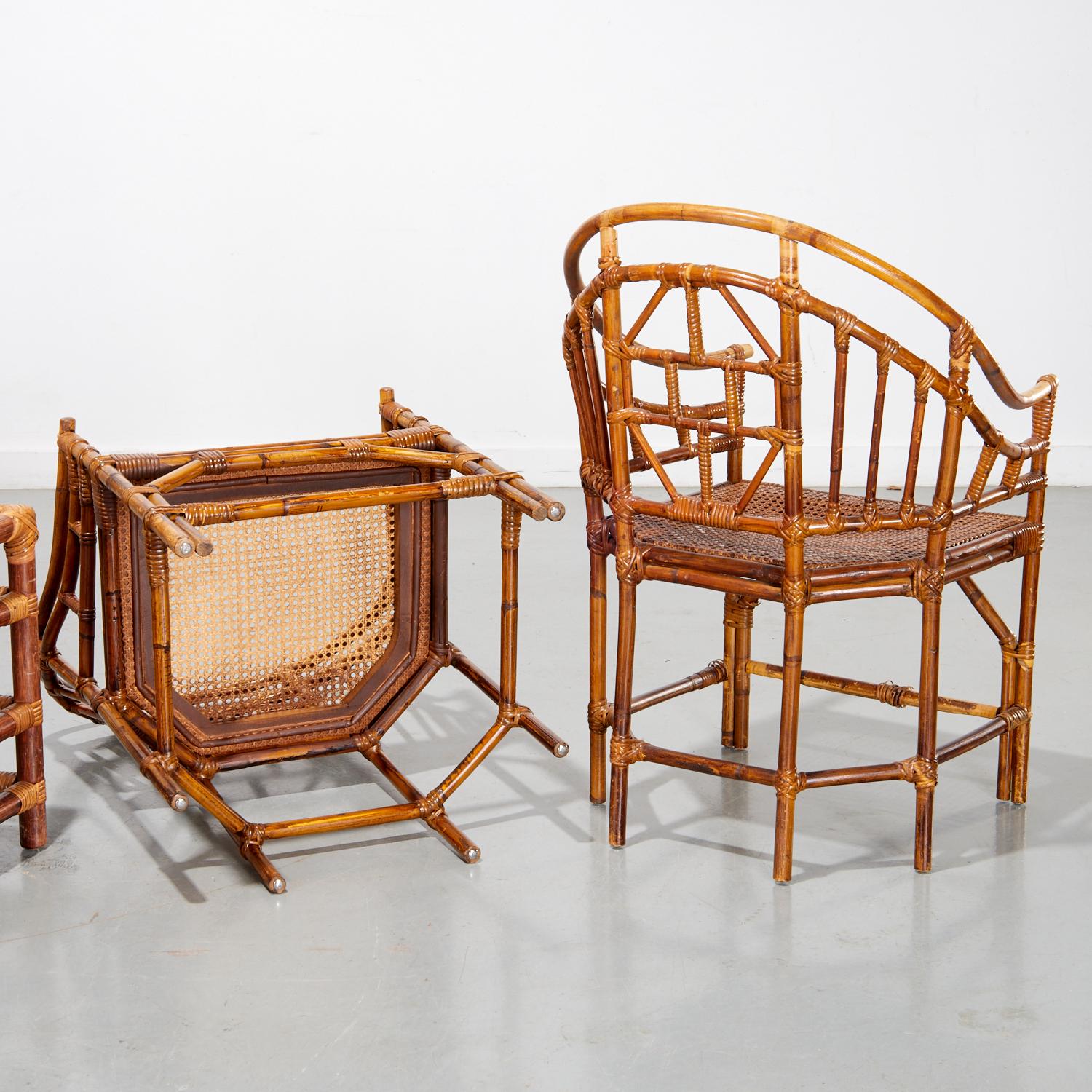 Bambou Ensemble de salon en bambou Brighton Pavilion de MCM, Billy Baldwin Provenance en vente