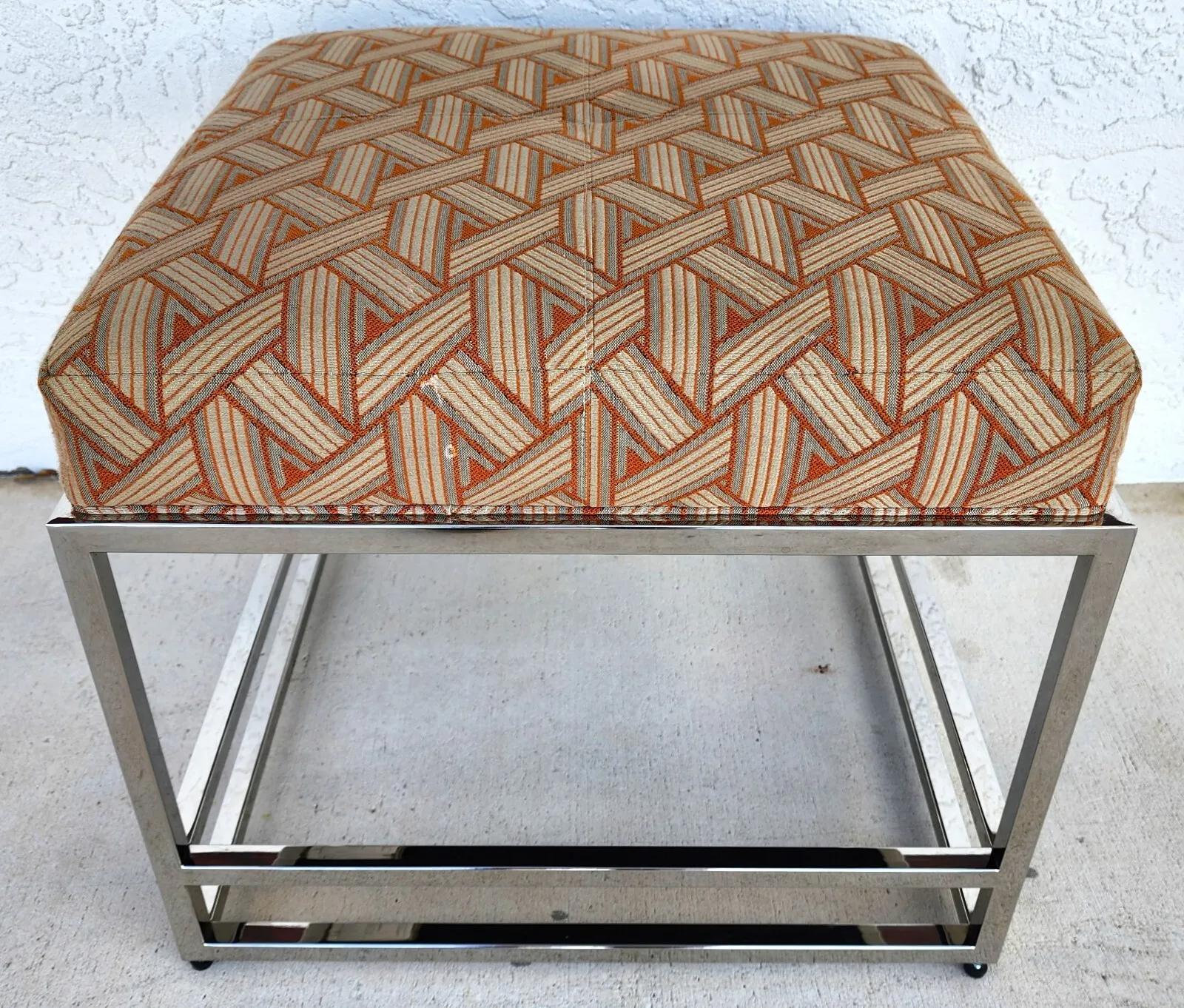 MCM Michael Weiss Larkin Ottoman In Good Condition For Sale In Lake Worth, FL
