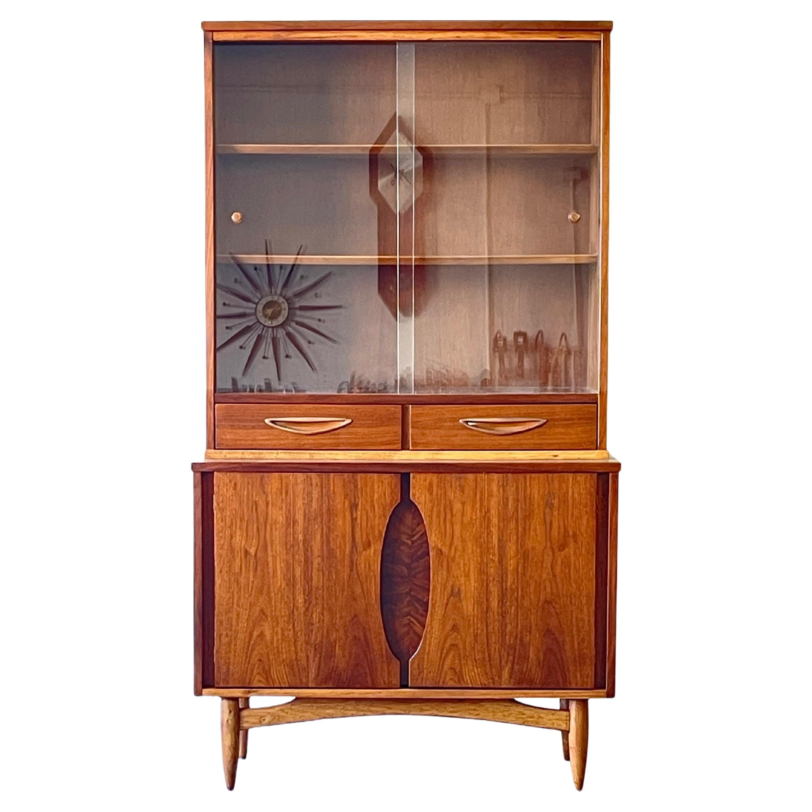 MCM Mid-Century Modern Hutch China Display Cabinet