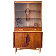 Retro MCM Mid-Century Modern Hutch China Display Cabinet