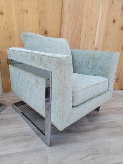 MCM Milo Baughman Cubo Flotante Cromado, Pareja