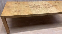 MCM Milo Baughman for Lane Furniture Burl-Wood Extending Parsons Dining Table
