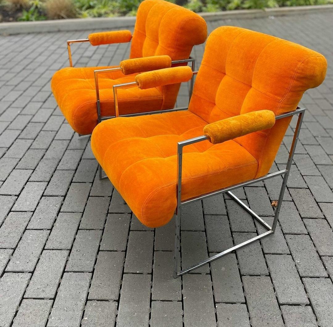 American MCM Milo Baughman Lounge Chairs For Sale