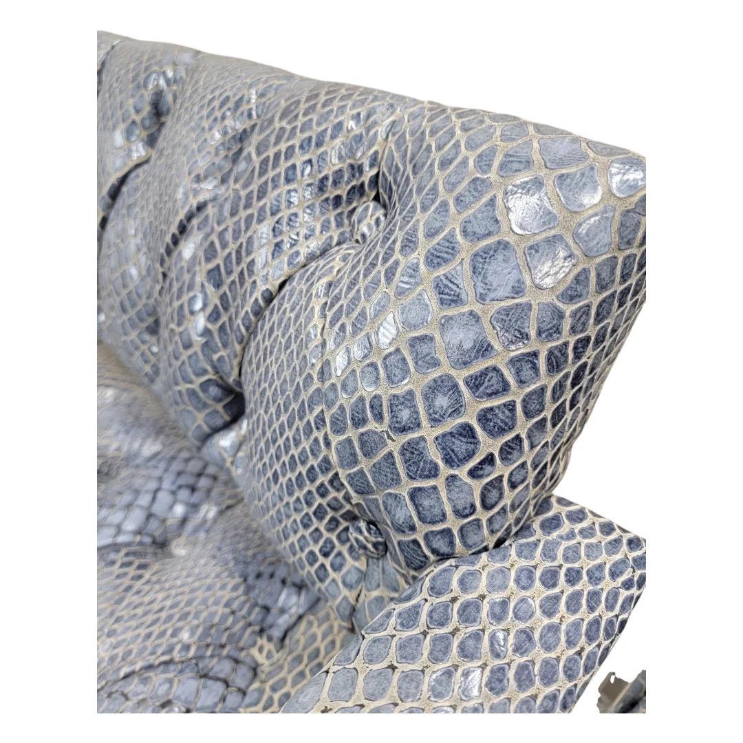 Tappezzeria Milo Baughman - Sedie da salotto con inserti in cromo, in pelle, coppia in vendita