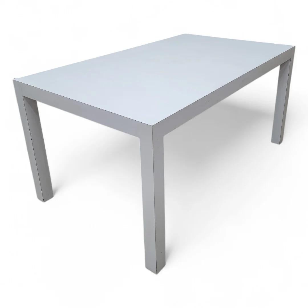 Table de salle à manger Parsons en stratifié de style MCM Milo Baughman avec table de bar - lot de 2 Bon état - En vente à Chicago, IL