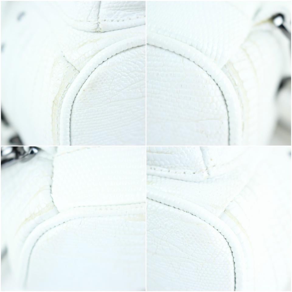 MCM Mini Swarovski Special 829mct15 White Leather Backpack 3