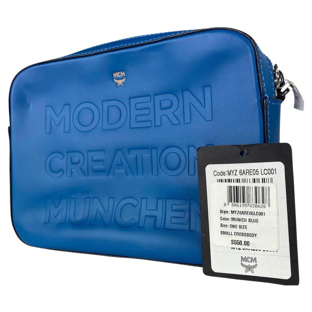 MCM Modern Creation 14mcm61 Blue Leather Clutch