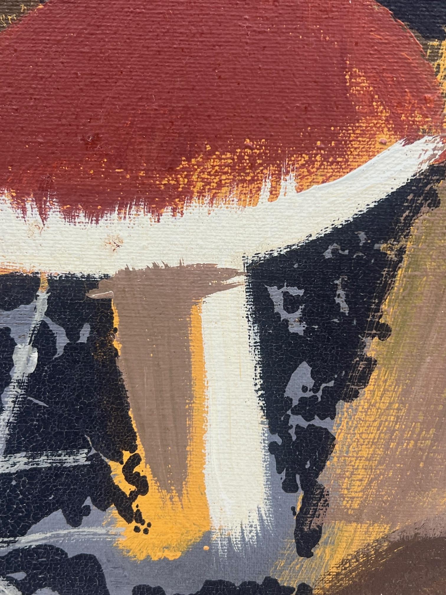 MCM Modern Painting LEE REYNOLDS Vanguard Studios MAGIC MUSHROOM FOREST 1960's In Good Condition For Sale In St.Petersburg, FL