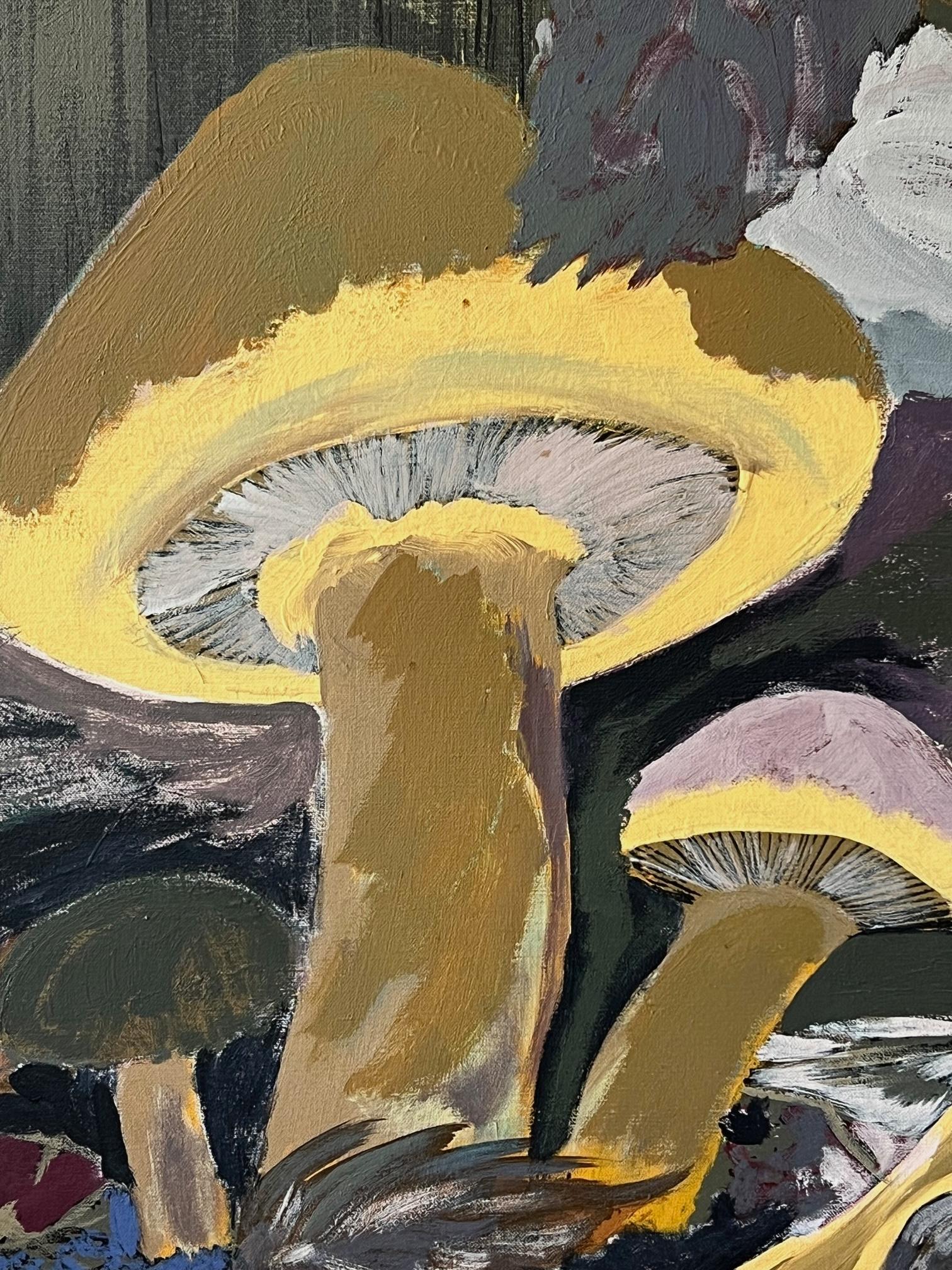 MCM Modern Painting LEE REYNOLDS Vanguard Studios MAGIC MUSHROOM FOREST 1960's 1