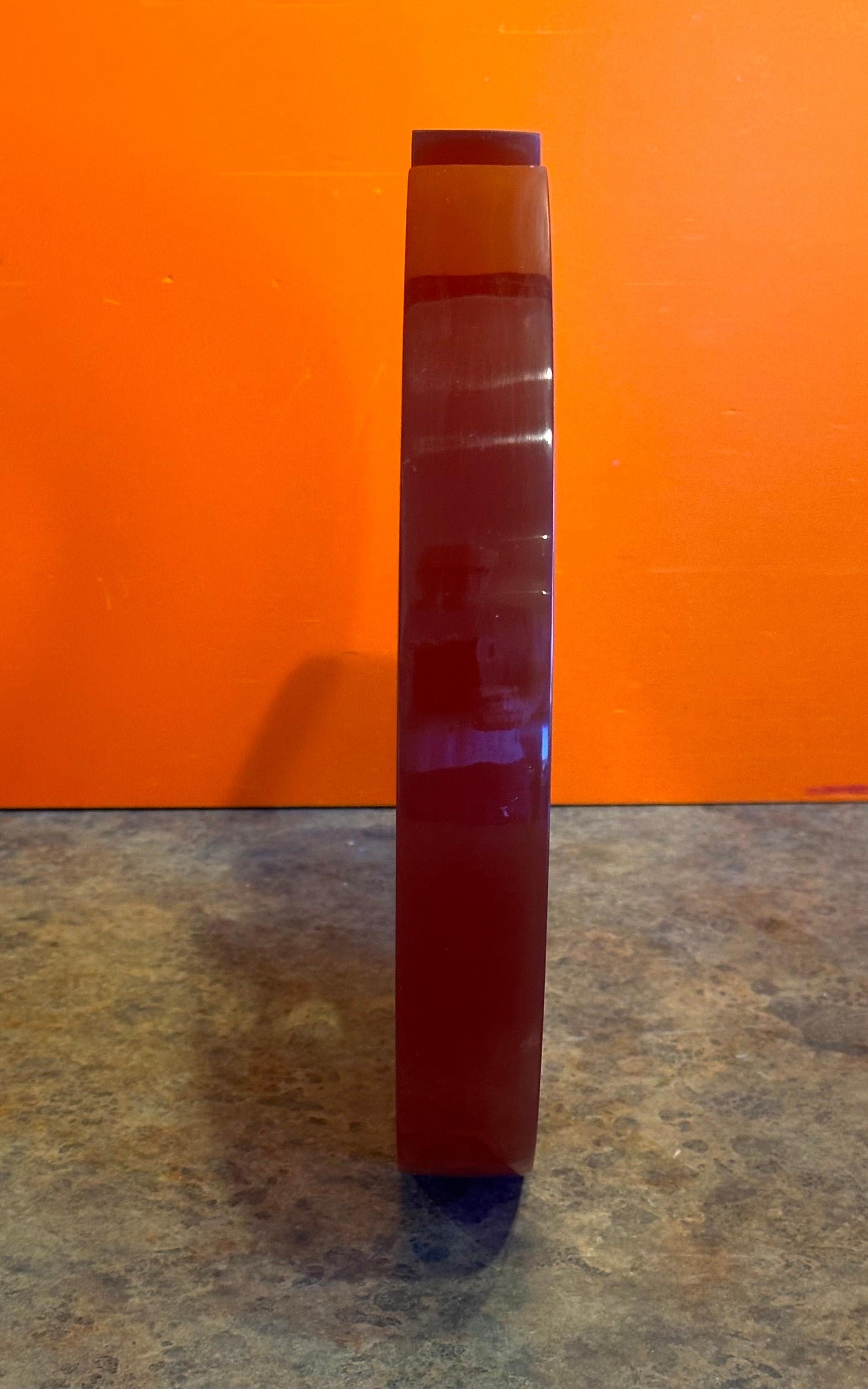 MCM Modern Red Lucite Centerpiece Bud Vase in the Style of Charles Hollis Jones For Sale 5
