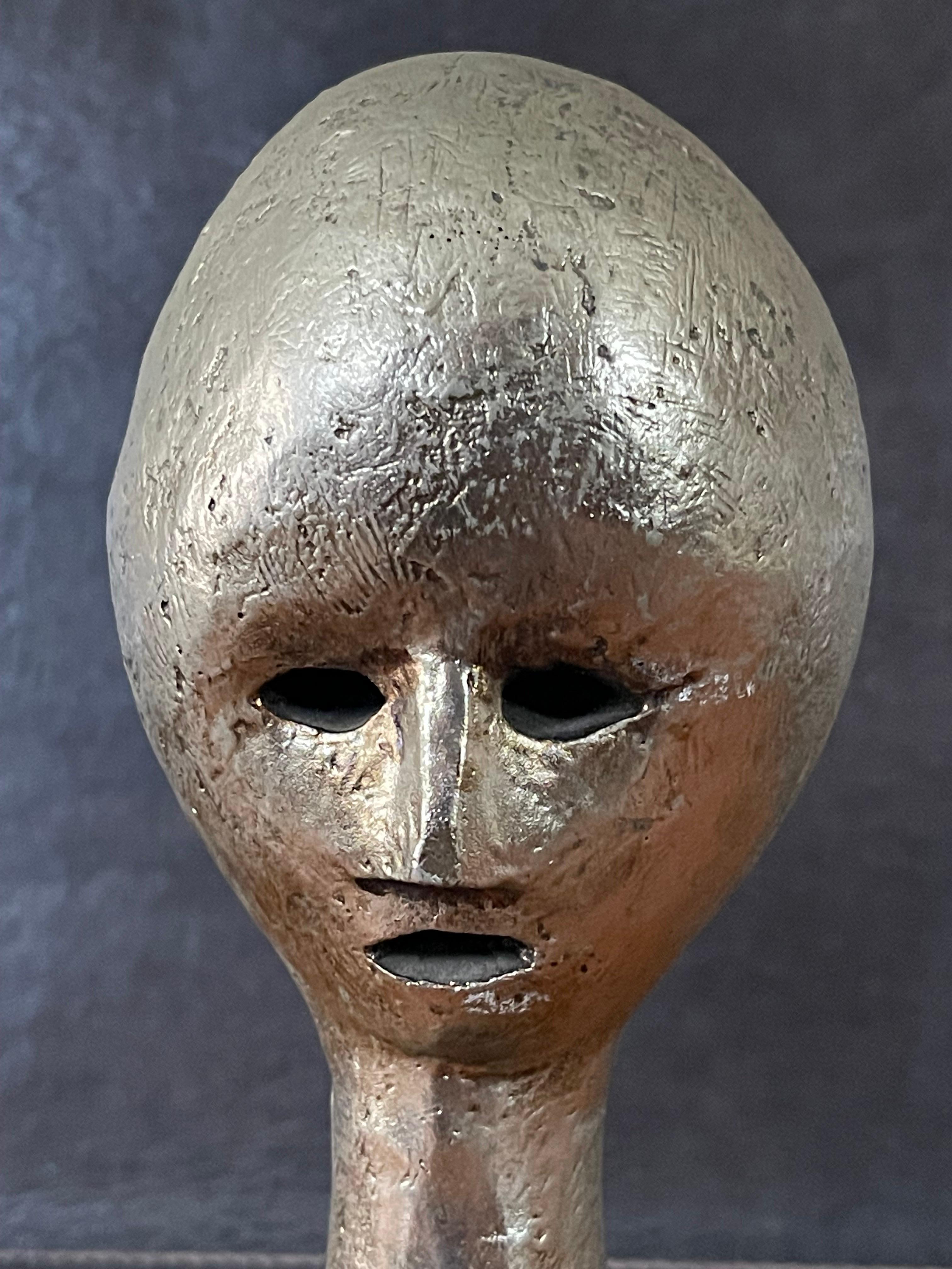 MCM Modernist Alien Bust / Head Sculpture by Andre Minaux For Sale 6
