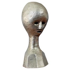 Sculpture moderne de buste / tête d'Andre par Andre Minaux (MCM)