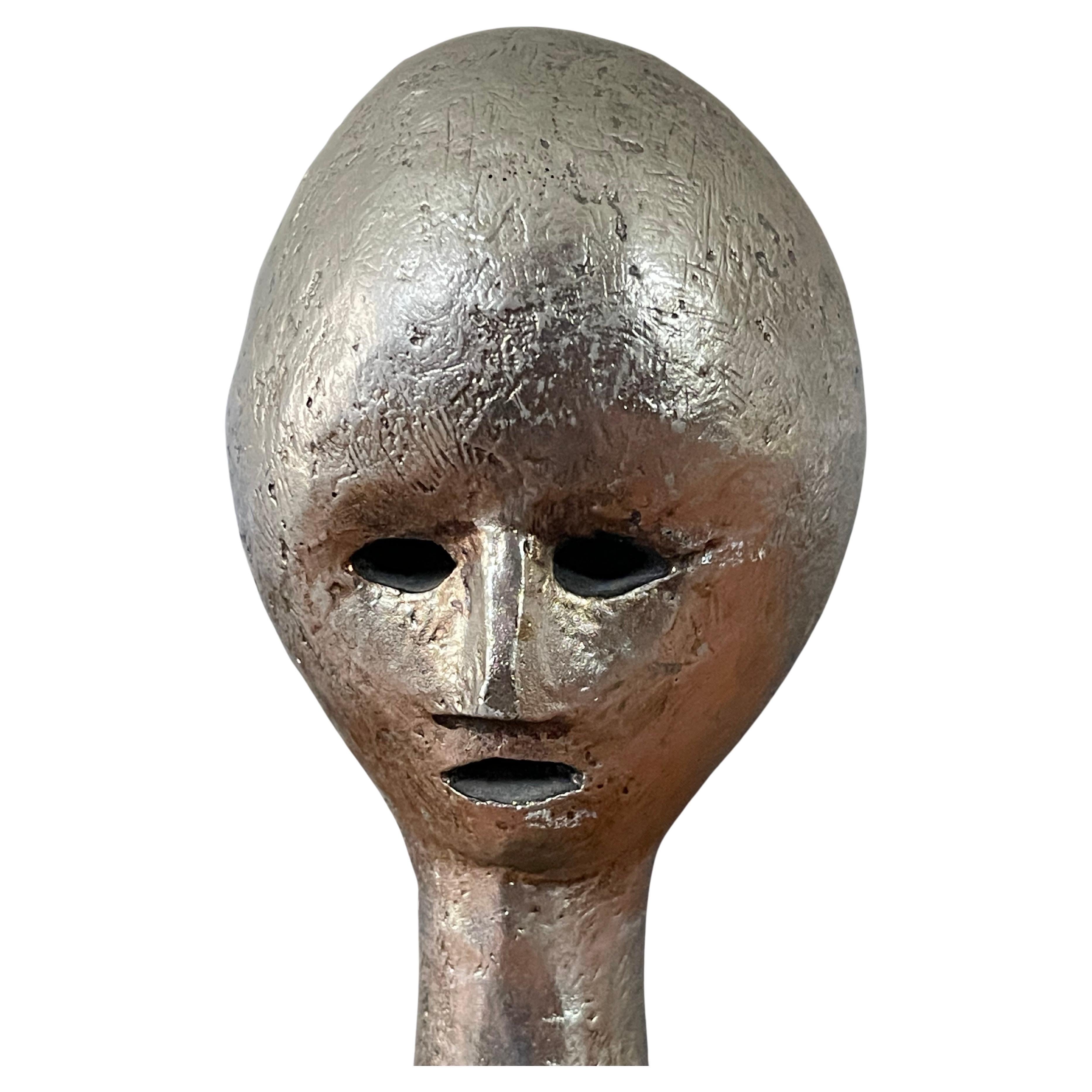 MCM Modernist Alien Bust / Head Sculpture by Andre Minaux In Good Condition For Sale In San Diego, CA